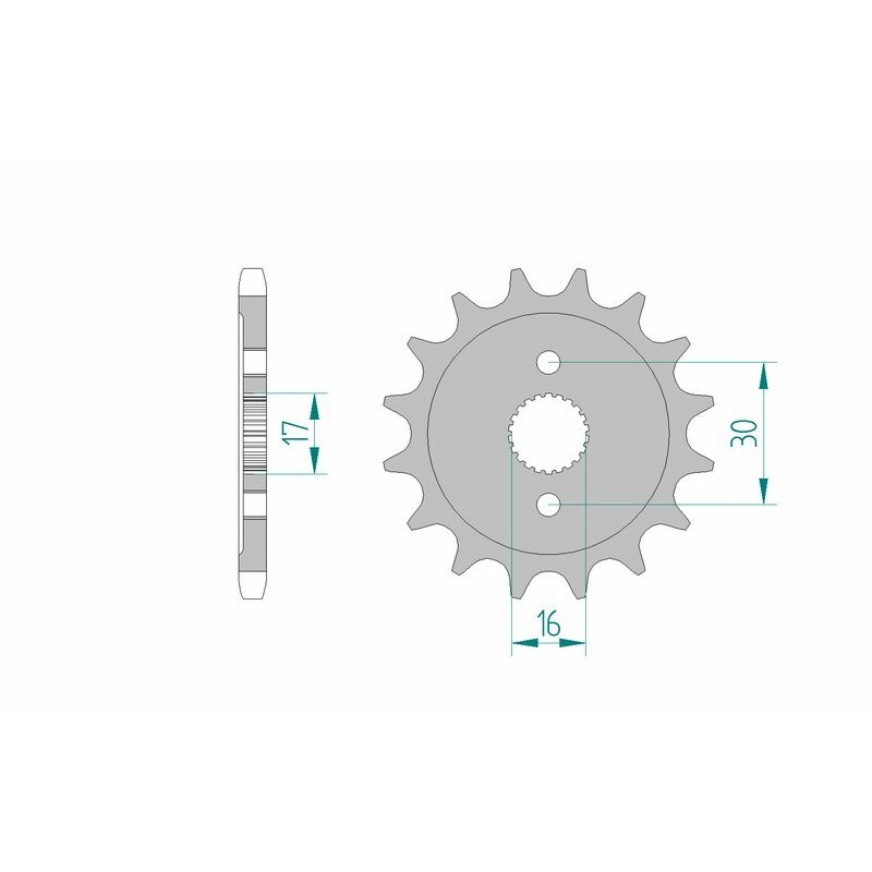 Piñón AFAM acero estándar 20108 - Paso 428