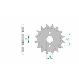 Piñón AFAM acero estándar 20108 - Paso 428