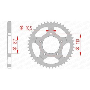 Corona AFAM acero estándar 14404 - Paso 525