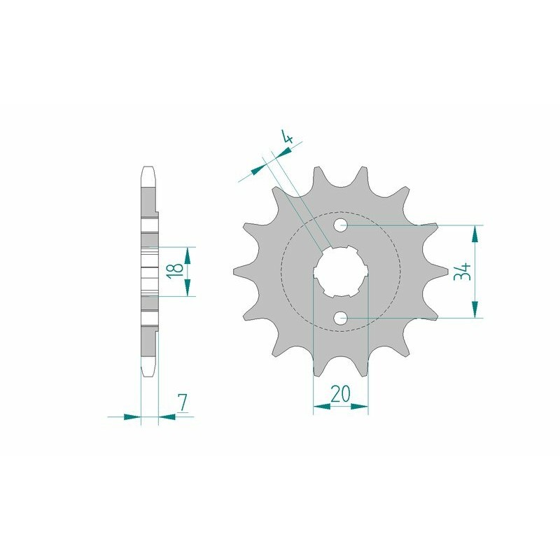 Piñón AFAM acero estándar 20202 - Paso 520