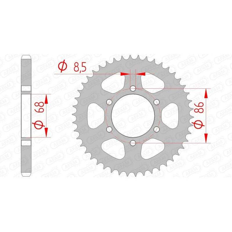 Corona AFAM acero estándar 16201 - Paso 428