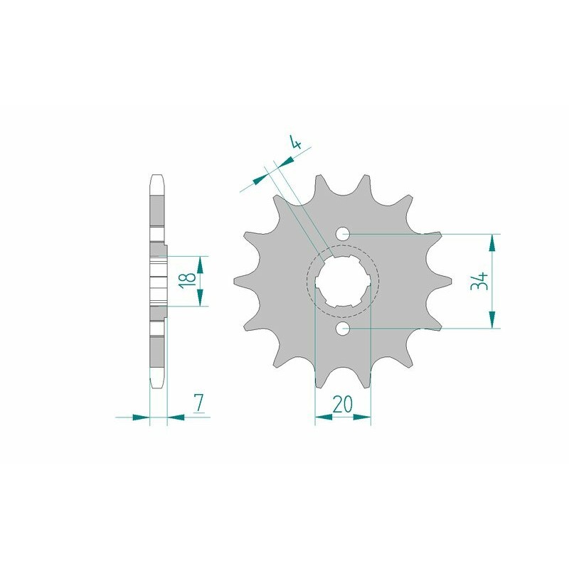 Piñón AFAM acero estándar 20203 - Paso 520
