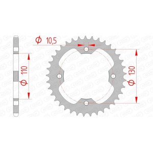 Corona AFAM acero estándar 16406 - Paso 520