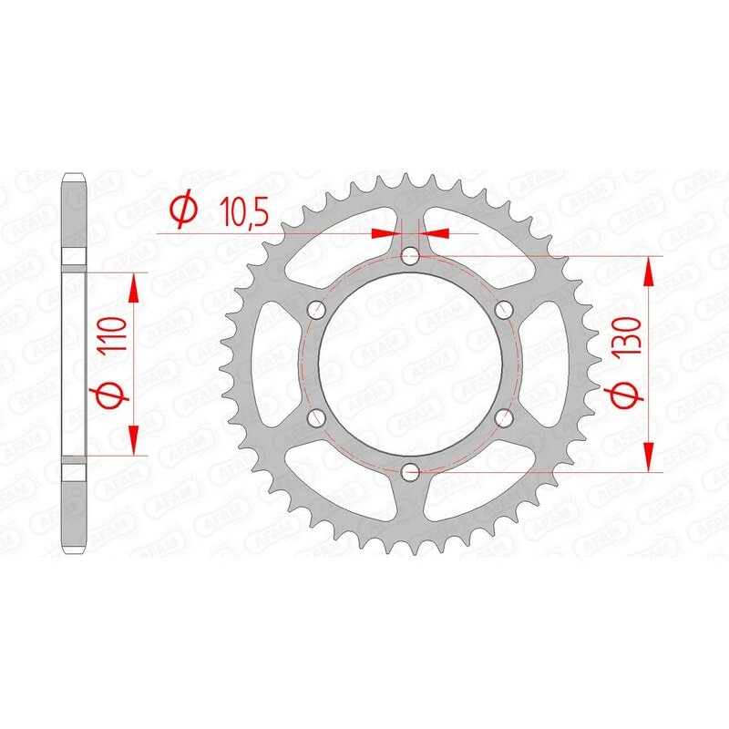 Corona AFAM acero estándar 16500 - Paso 520