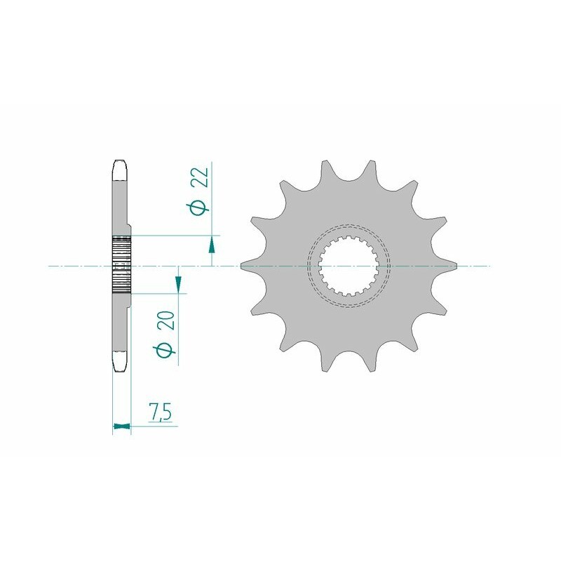 Piñón AFAM acero autolimpiable 20210 - Paso 520