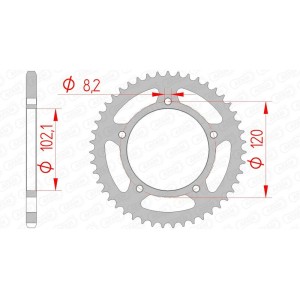 Corona AFAM acero estándar 35104 - Paso 420