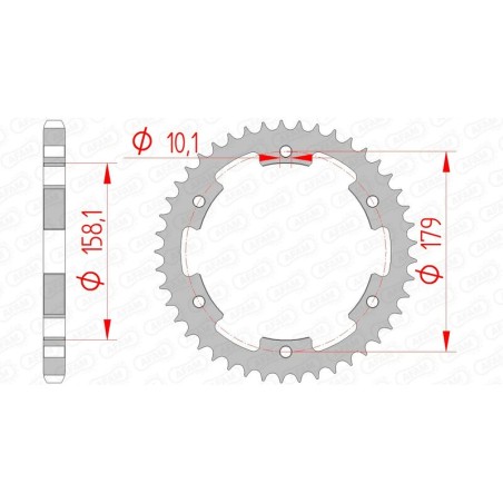 Corona AFAM acero estándar 35804 - Paso 525