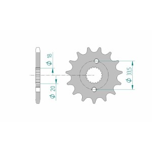 Piñón AFAM acero estándar 20211 - Paso 420