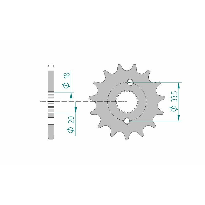 Piñón AFAM acero estándar 20211 - Paso 420
