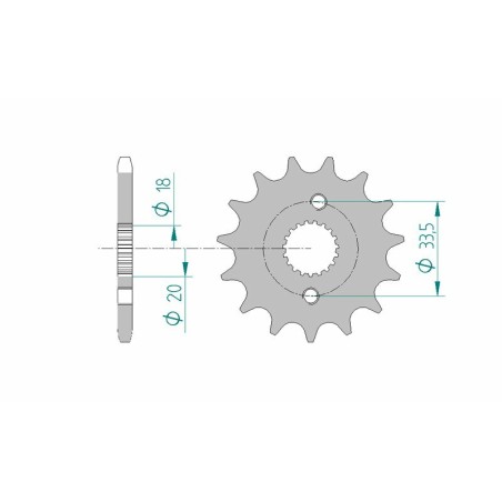 Piñón AFAM acero estándar 20211 - Paso 420