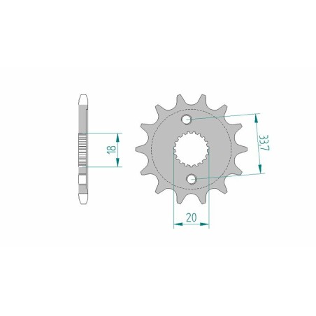Piñón AFAM acero estándar 20212 - Paso 428