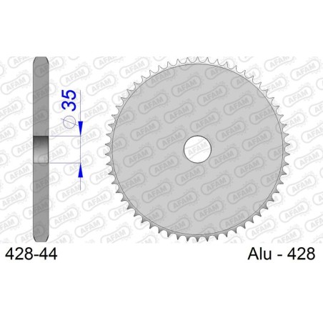 Corona AFAM aluminio 428 - Paso 428