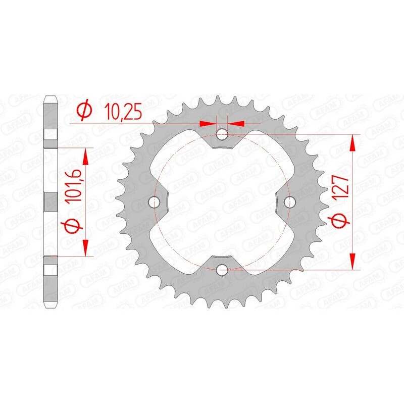 Corona AFAM acero estándar 98500 - Paso 520