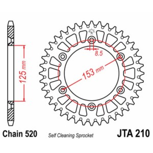 Corona JT 210 de aluminio con 40 dientes