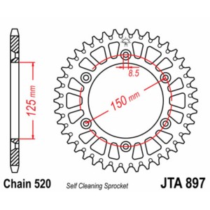 Corona JT 897 de aluminio con 40 dientes