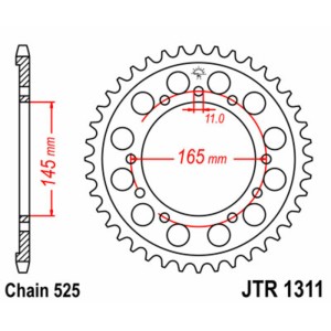 Corona JT SPROCKETS acero estándar 1311 - Paso 525