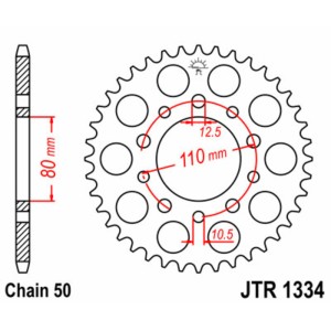 Corona JT 1334 de acero con 40 dientes