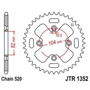 Corona JT 1352 de acero con 40 dientes