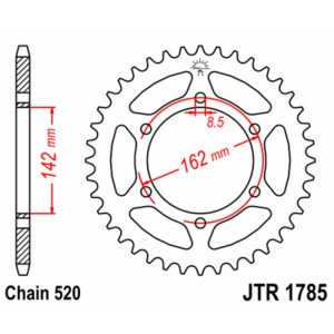 Corona JT SPROCKETS acero estándar 1785 - Paso 520