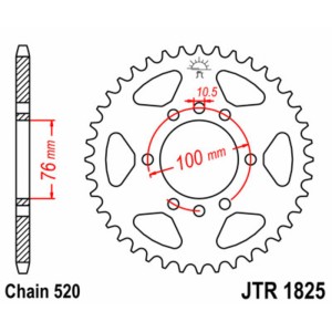 Corona JT SPROCKETS acero estándar 1825 - Paso 520