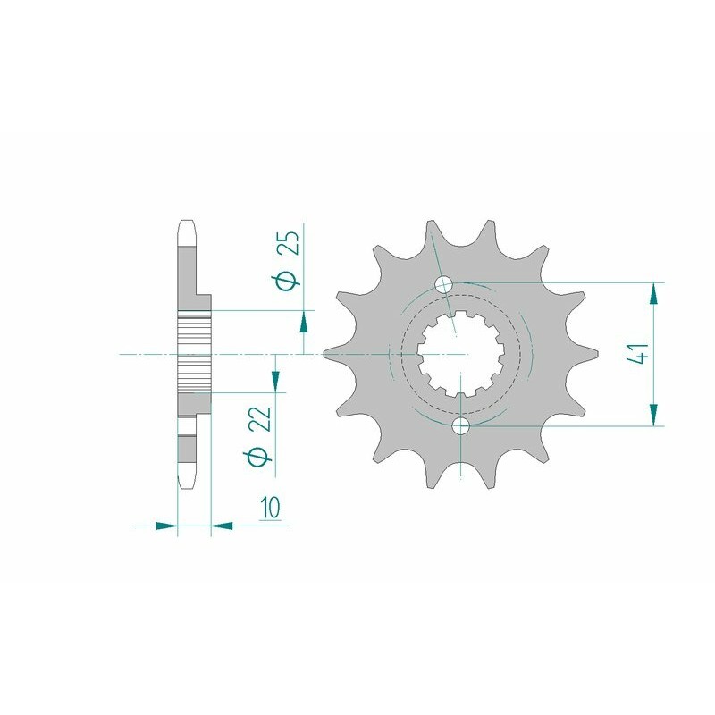 Piñón AFAM acero estándar 20509 - Paso 520
