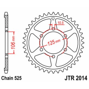 Corona JT SPROCKETS acero estándar 2014 - Paso 525