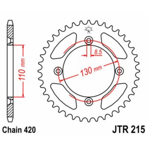 Corona JT 215 de acero con 55 dientes