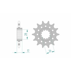 Piñón AFAM acero estándar 20511 - Paso 520