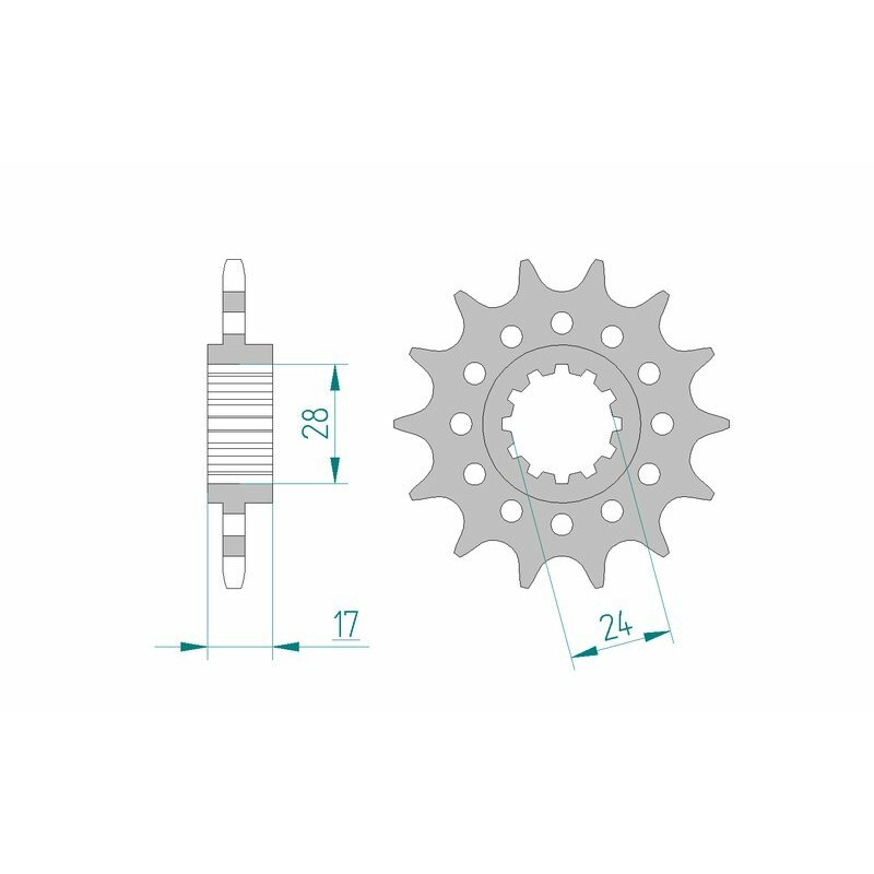 Piñón AFAM acero estándar 20511 - Paso 520