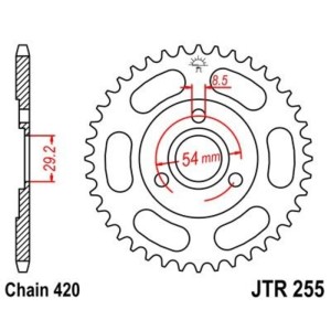 Corona JT 255 de acero con 35 dientes