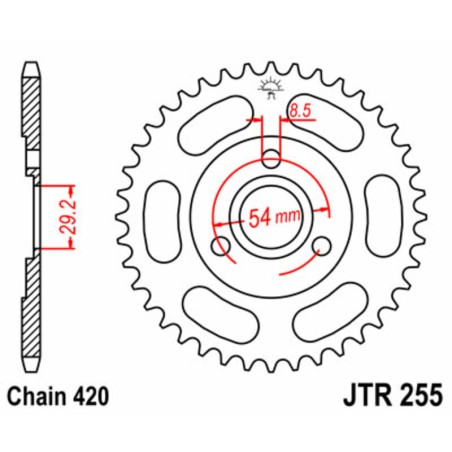 JT SPROCKETS Steel Standard Rear Sprocket 255 - 420