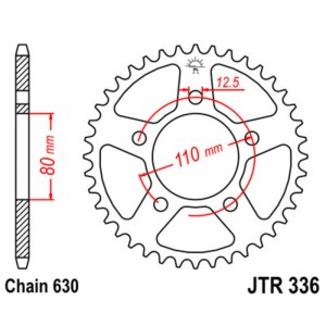 Corona JT 336 de acero con 35 dientes