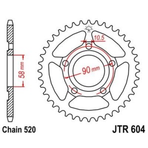 Corona JT 604 de acero con 35 dientes