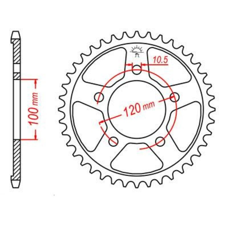 Corona JT SPROCKETS acero estándar 702 - Paso 525