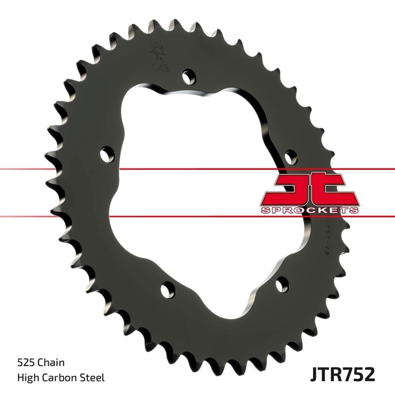 Corona JT SPROCKETS acero estándar 752 - Paso 525 - Requiere portac...