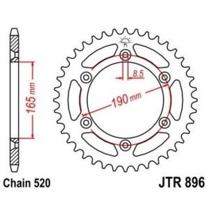 Corona JT 896 de acero con 52 dientes
