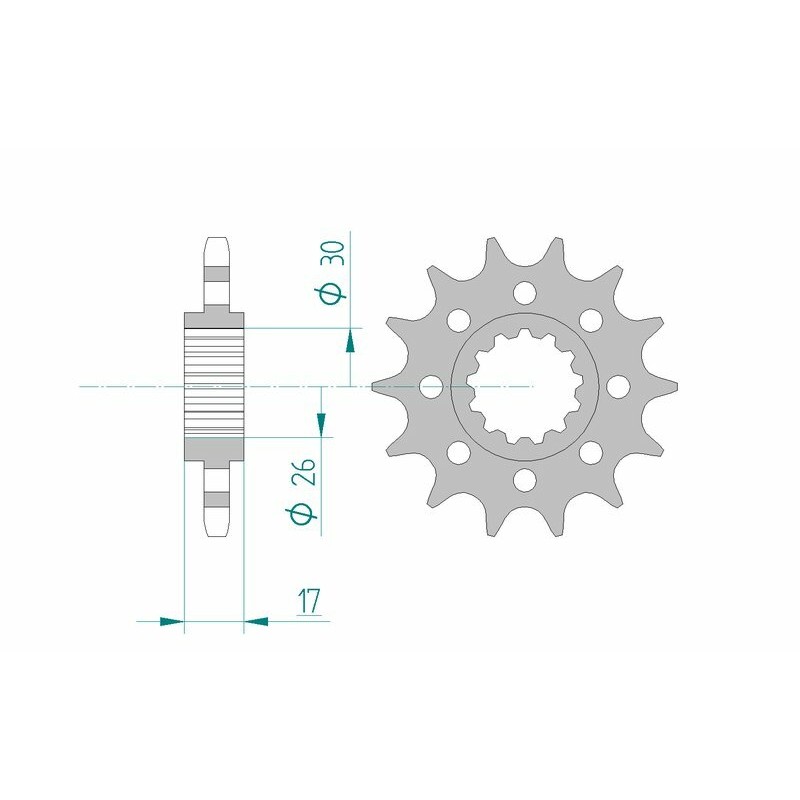 Piñón AFAM acero estándar 20615 - Paso 525