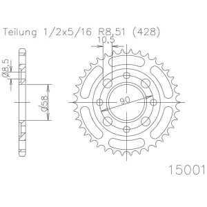 Corona ESJOT Acero 50-15001 41 dientes