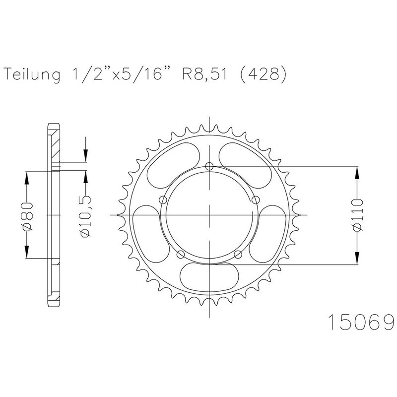 Corona ESJOT Acero 50-15069 42 dientes