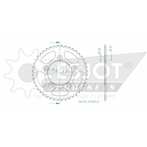 Corona ESJOT acero 50-32152 44 dientes