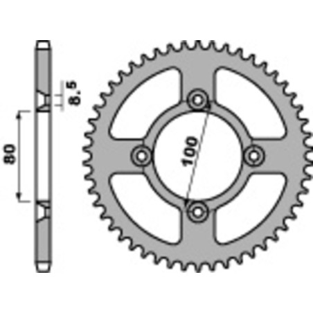 Corona PBR acero C45 estándar 238 - 420