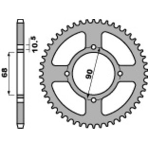 Corona PBR acero C45 estándar 256 - 520