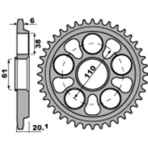 Corona PBR aluminio ultra-light anodizado 4420 - 520