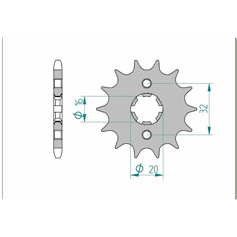 Piñón AFAM acero estándar 21208 - Paso 428