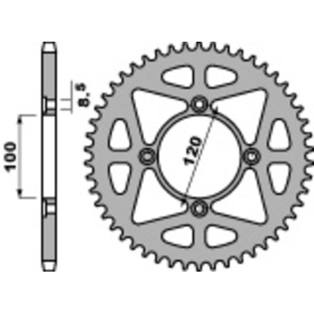 Corona PBR acero C45 estándar 4478 - 428
