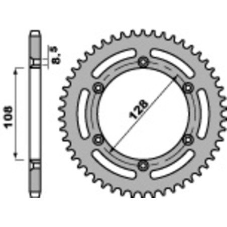 Corona PBR acero C45 estándar 4488 - 525