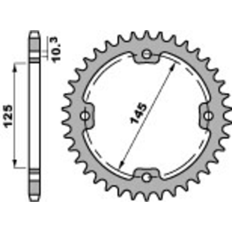Corona PBR acero C45 estándar 4588 - 520