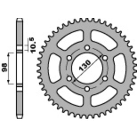 Corona PBR acero C45 estándar 483 - 630
