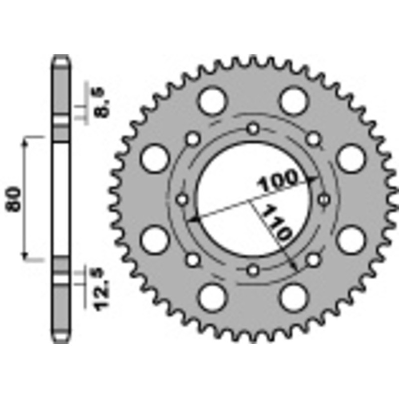 Corona PBR acero C45 estándar 819 - 520
