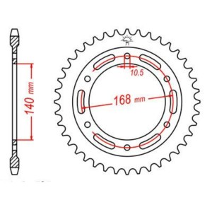 Corona JT SPROCKETS acero estándar 3 - Paso 525